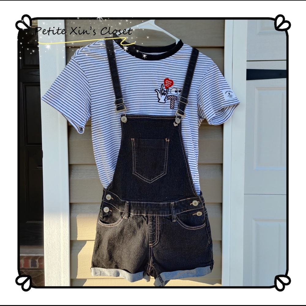Denim overall short